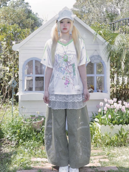 Patchwork Short Sleeve Jersey【s0000012338】