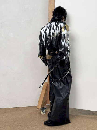 Faux Fur Belted Leather Pants【s0000014535】