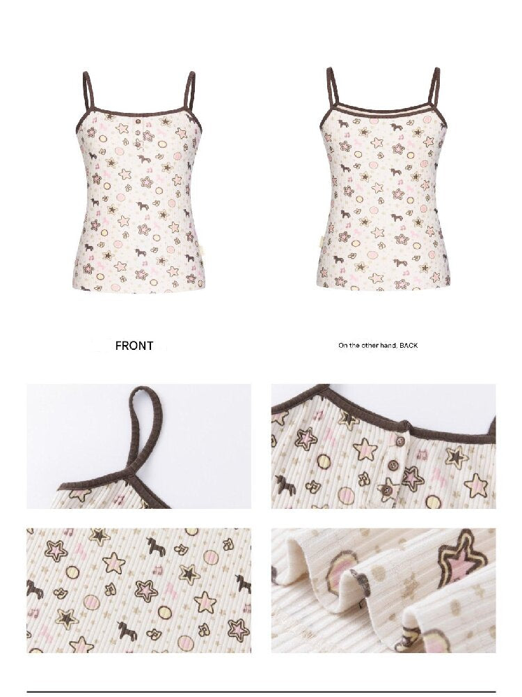 Star Polka Dot Contrasting Vest【s0000016387】
