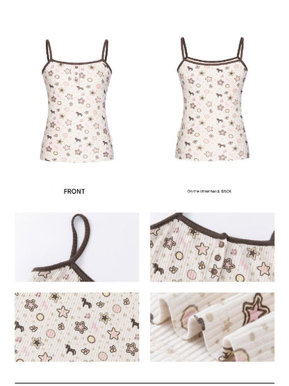 Star Polka Dot Contrasting Vest【s0000016387】