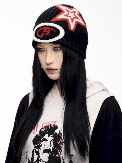 자수 따뜻한 니트 모자 [S0000011360]