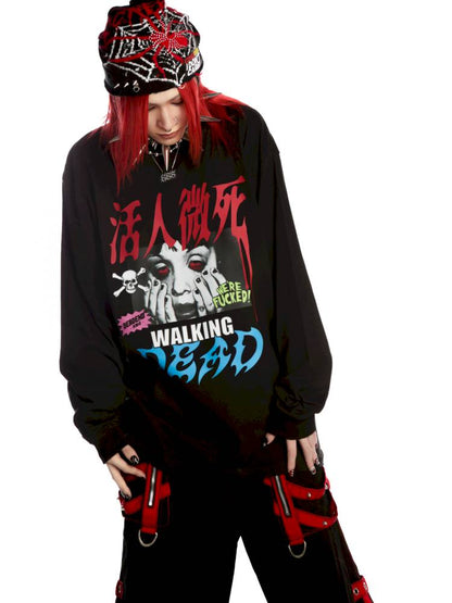 American punk subculture long-sleeved sweatshirt【s0000014376】