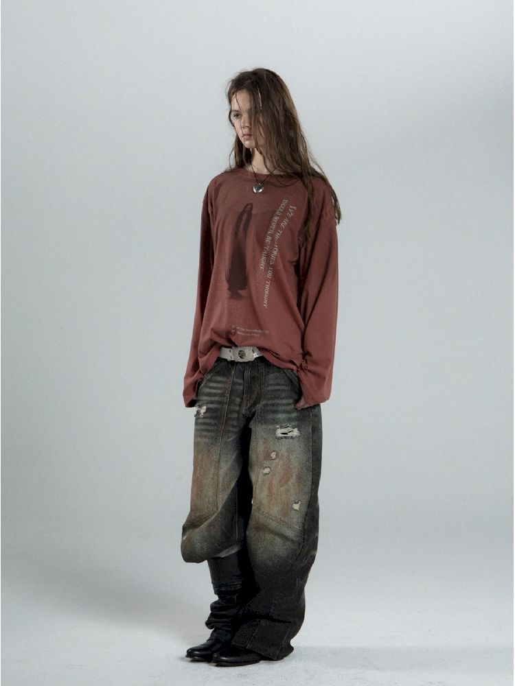 Basic Round Neck Long Sleeve T-Shirt【s0000011265】