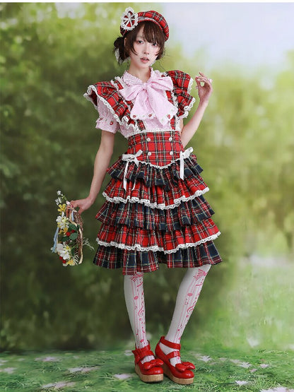 Red Retro Lolita Puffy Skirt【s0000016561】