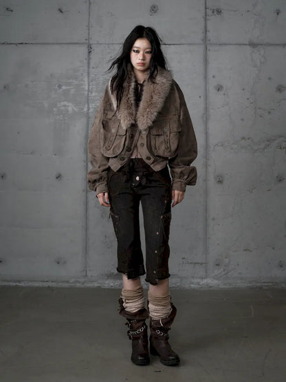 Slim-Fit Flattering Cropped Denim Shorts【s0000013954】