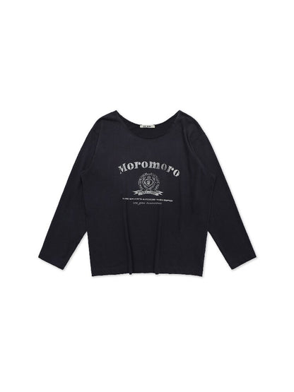 College Emblem Off Shoulder T Shirt【s0000017443】