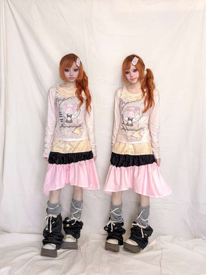 Patchwork Irregular Polka Skirt【s0000015393】