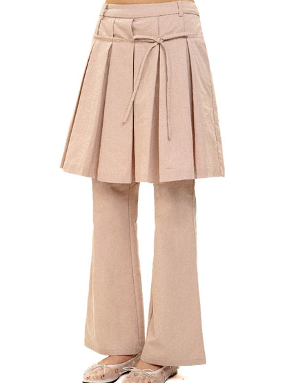Bow Pleated Skirt Pants【s0000017422】