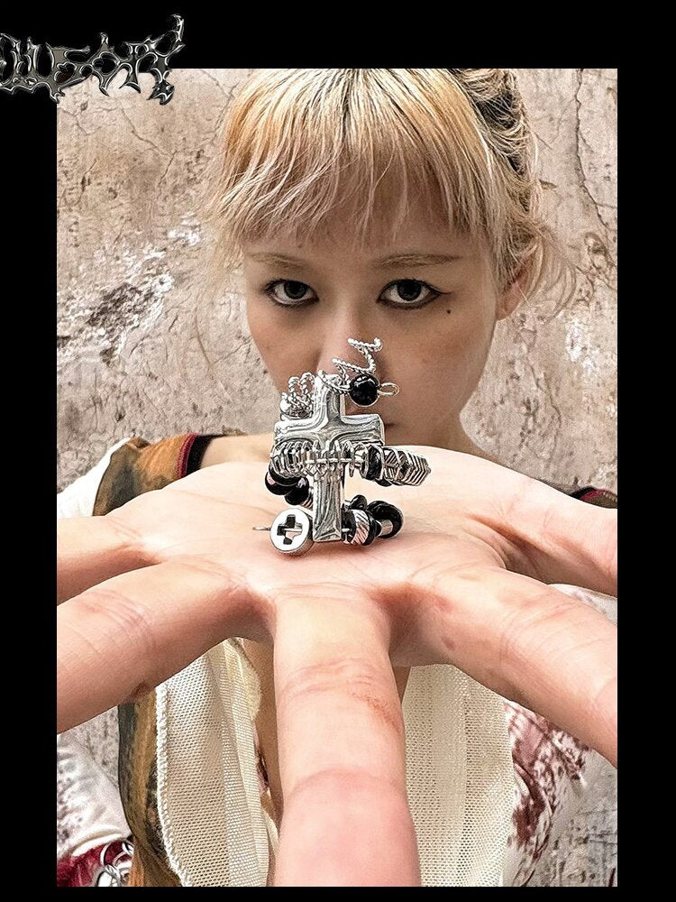 Hardcore Punk Design Closed Ring【s0000018890】