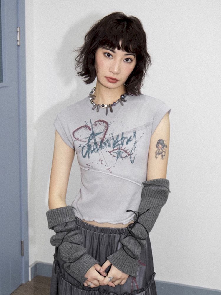 Irregular Short Sleeve Loose T-shirt【s0000012282】