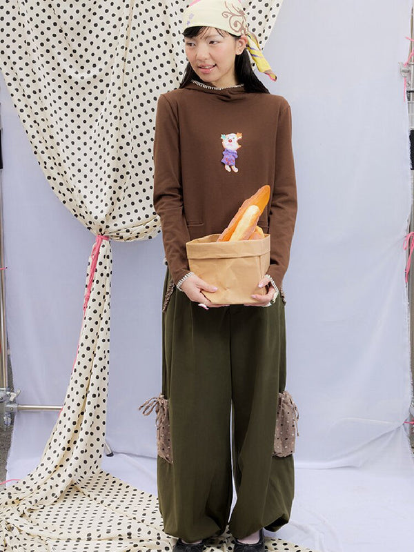 Patchwork Bud Green Cargo Pants【s0000015850】