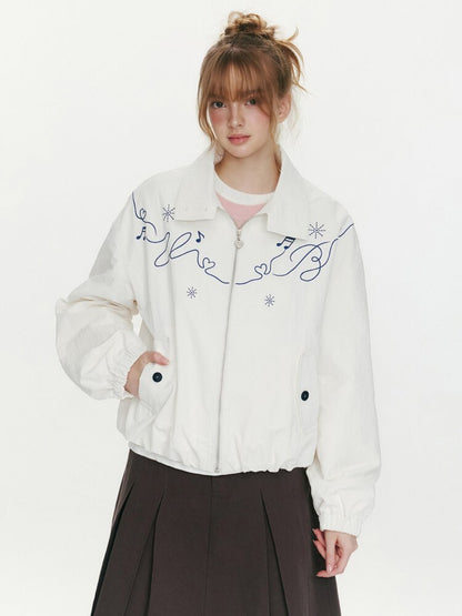 Leaping Track Embroidered Jacket【s0000015671】