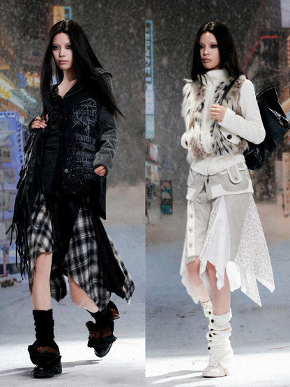 Leather Halter Long Skirt【s0000011253】