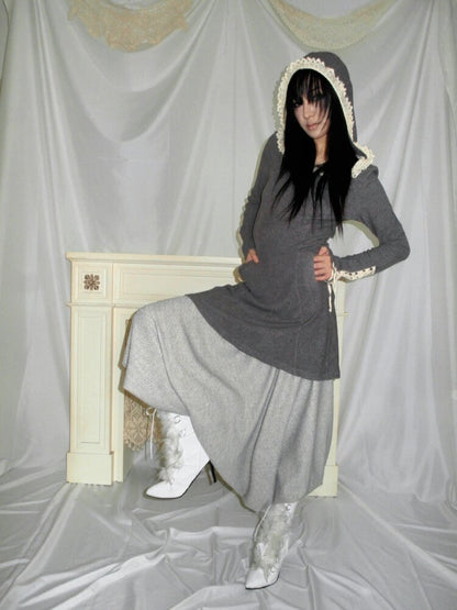 Mid-Century Lantern Buttoned Culottes【s0000017969】