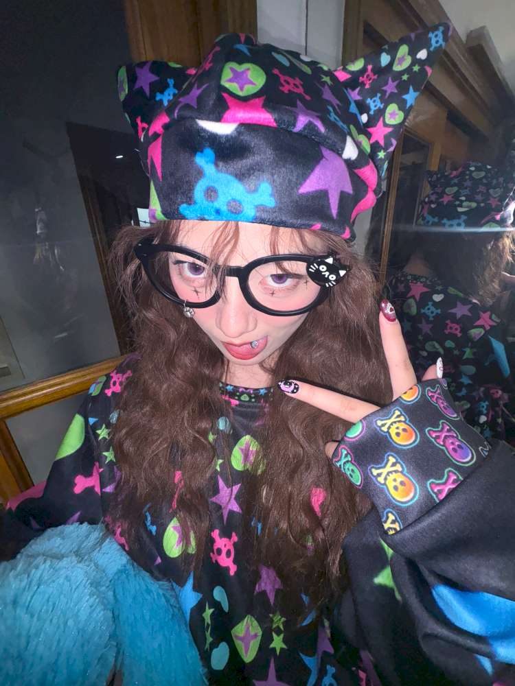 Subculture Print Niche Punk Style Retro Hat【s0000014629】