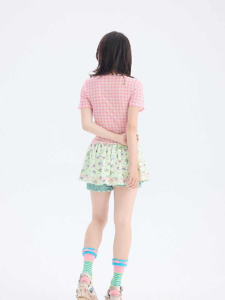 Angel Print Fluffy Skirt Pants【s0000017698】