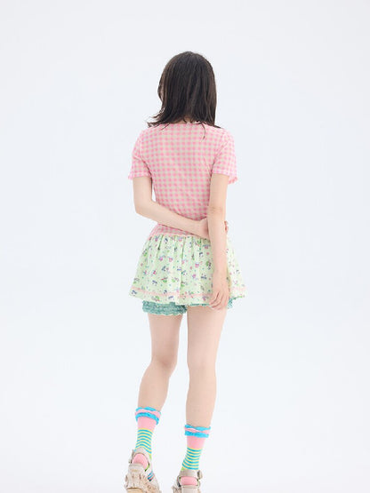 Angel Print Fluffy Skirt Pants【s0000017698】
