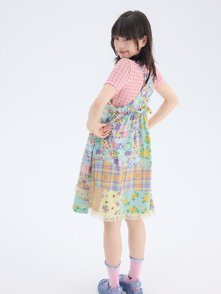 Floral Patchwork Star Lace Dress【s0000017699】
