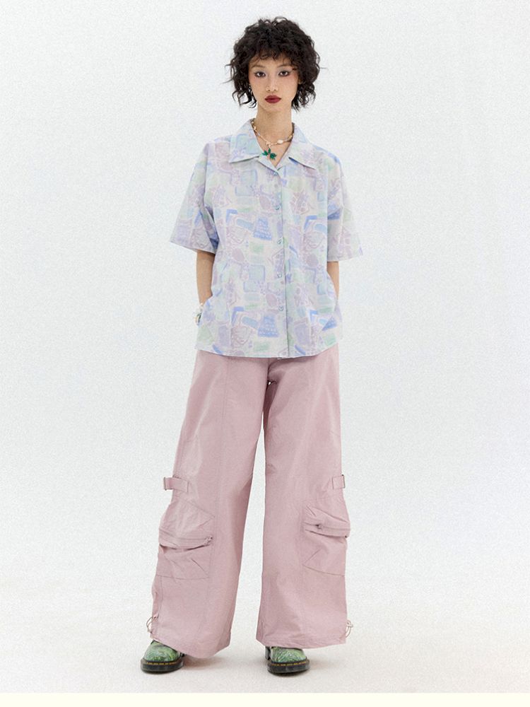 Full-print short-sleeved shirt【s0000012950】