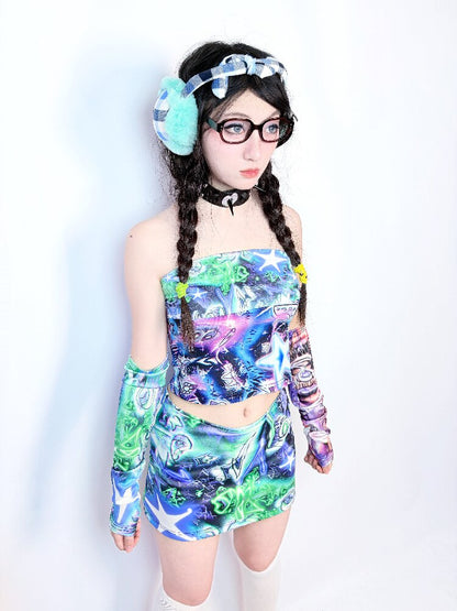 Original Design Y2K Print Skirt【s0000017704】