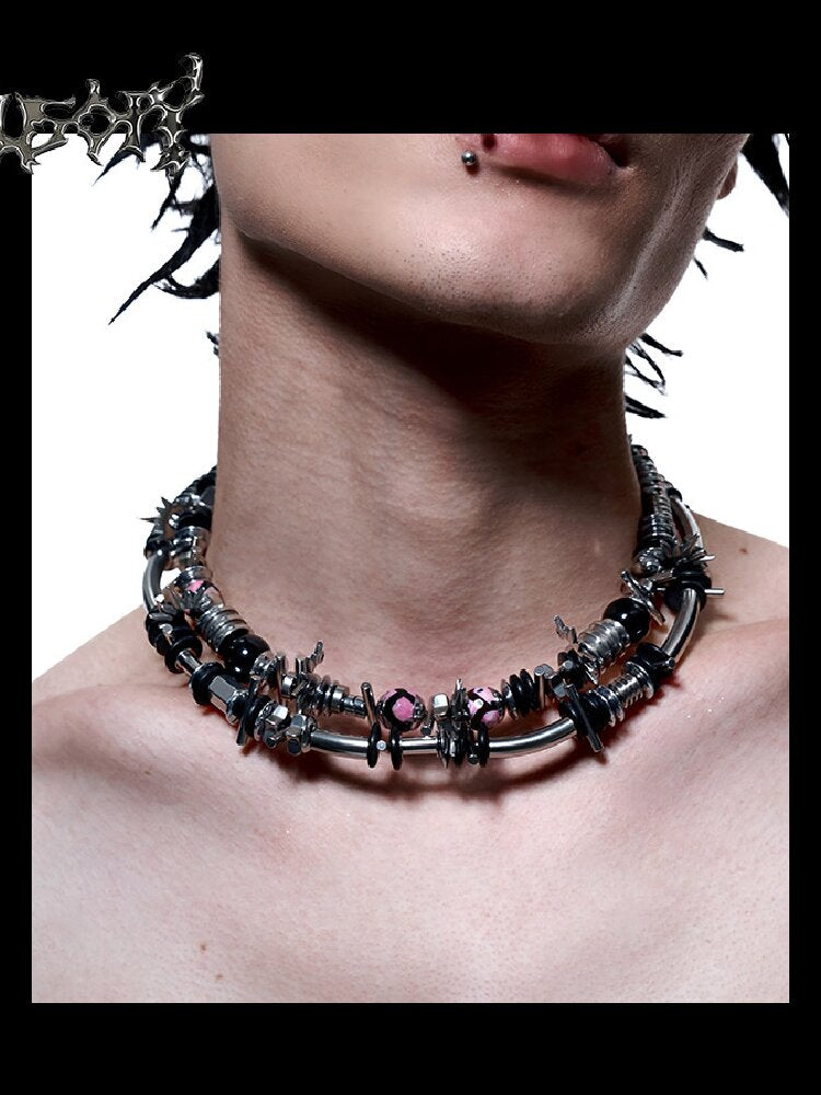 Nothingness Annihilation Metal Punk Necklace【s0000018860】