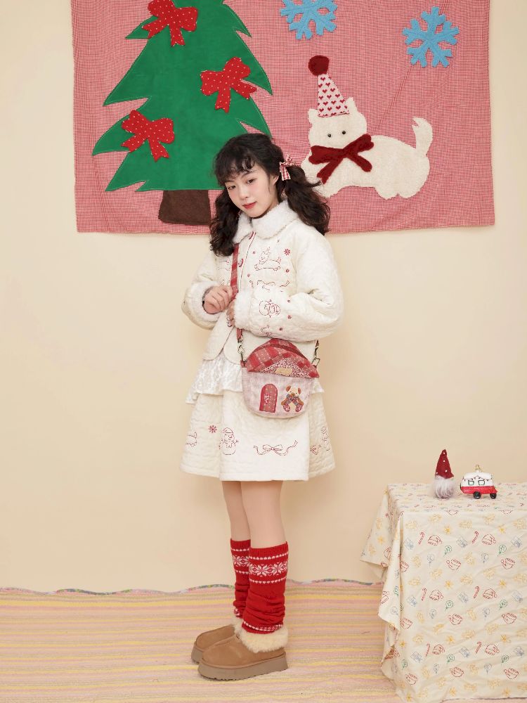 Doll Collar Cotton Half Skirt Set【s0000011201】