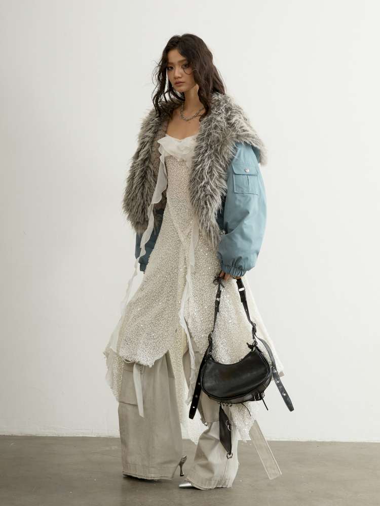 Aviator Hooded Fur Short Jacket【s0000015189】