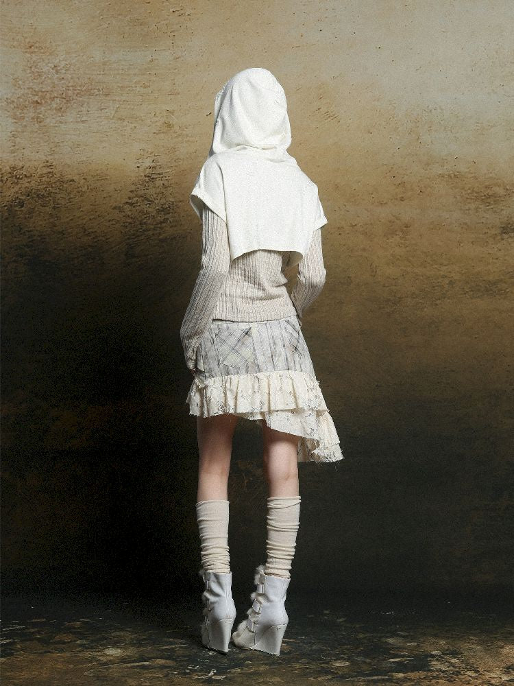 Wings Hot Rhinestone Hooded Short Tunic【s0000011818】