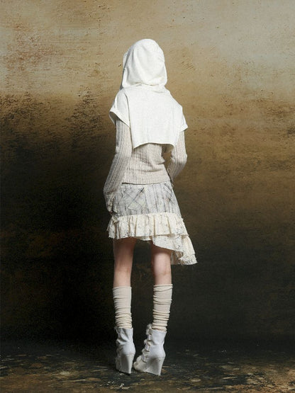 Wings Hot Rhinestone Hooded Short Tunic【s0000011818】