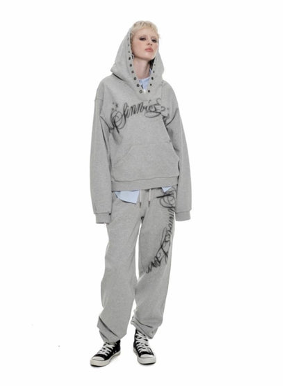 Monogram Printed Drawstring Sweatpants【s0000009848】