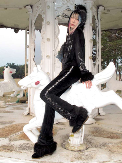 Horse Unicorn Velvet Diamond Pant【s0000015378】