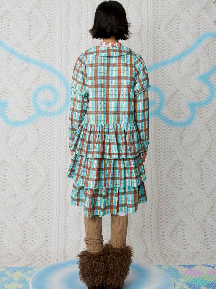 Plaid Doll Collar Cake Dress【s0000015107】