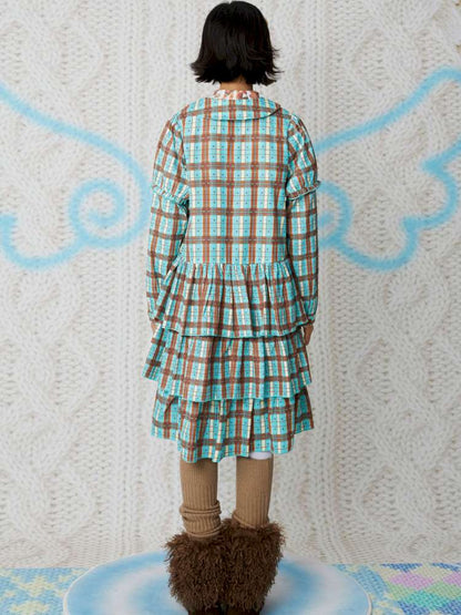 Plaid Doll Collar Cake Dress【s0000015107】