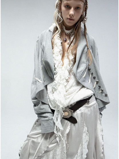 Ruffle Loose Romantic Lace Shirt【s0000011835】