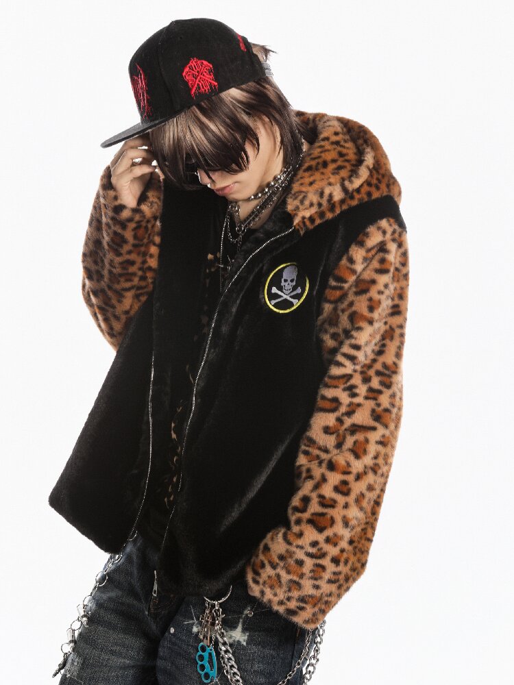 Dark Punk Leopard Skull Coat【s0000019280】