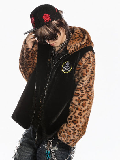 Dark Punk Leopard Skull Coat【s0000019280】