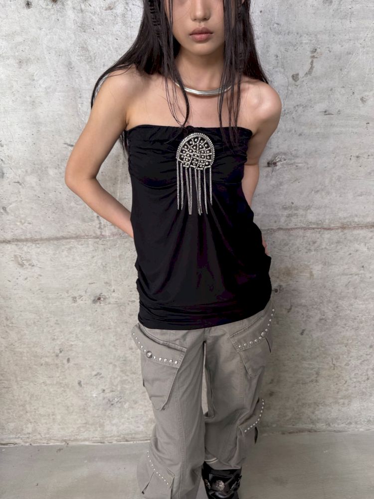 Strapless halter neck two-way vest【s0000012703】