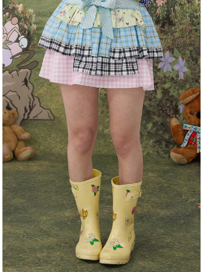 Plaid Bow Camisole Tank Skirt【s0000017118】