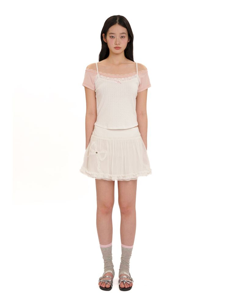 Lightweight bustier short skirt【s0000013453】