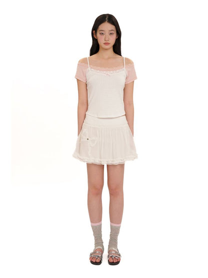 Lightweight bustier short skirt【s0000013453】