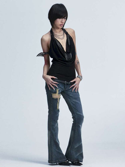 Two-Tone Cotton Slim Camisole【s0000014660】