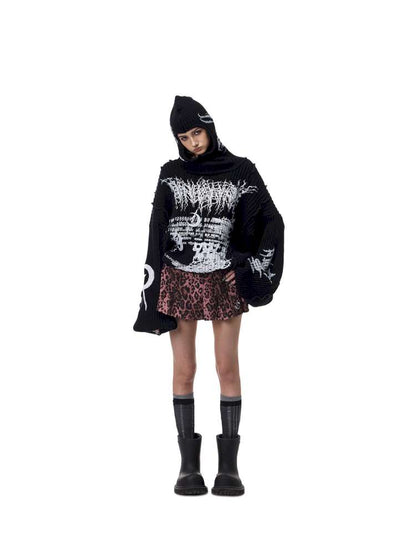 Structure Patchwork Hooded Sweater【s0000015120】