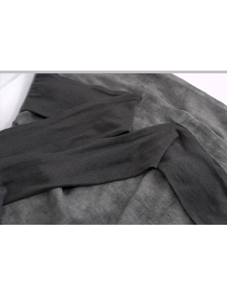 Grey Tie Dye Scrap Sheath Dress【s0000009371】