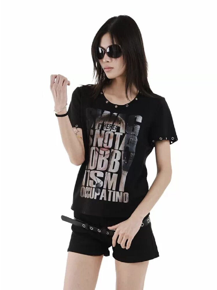 Digital Print Cotton Short Sleeve Top【s0000018238】
