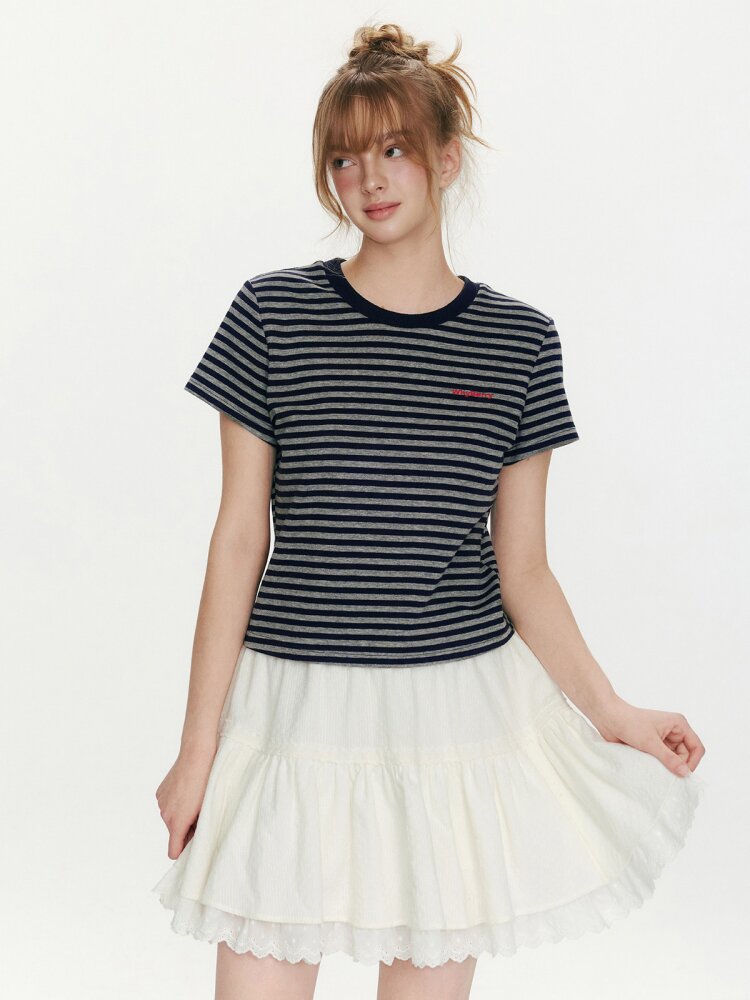 Midsummer Vintage Striped T-Shirt【s0000015684】