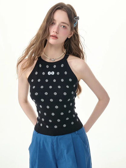 Broken Star Knot Halter Tank Top【s0000017257】