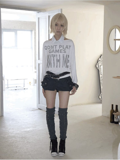 Vintage Punk Diamond Bat T Shirt【s0000016951】