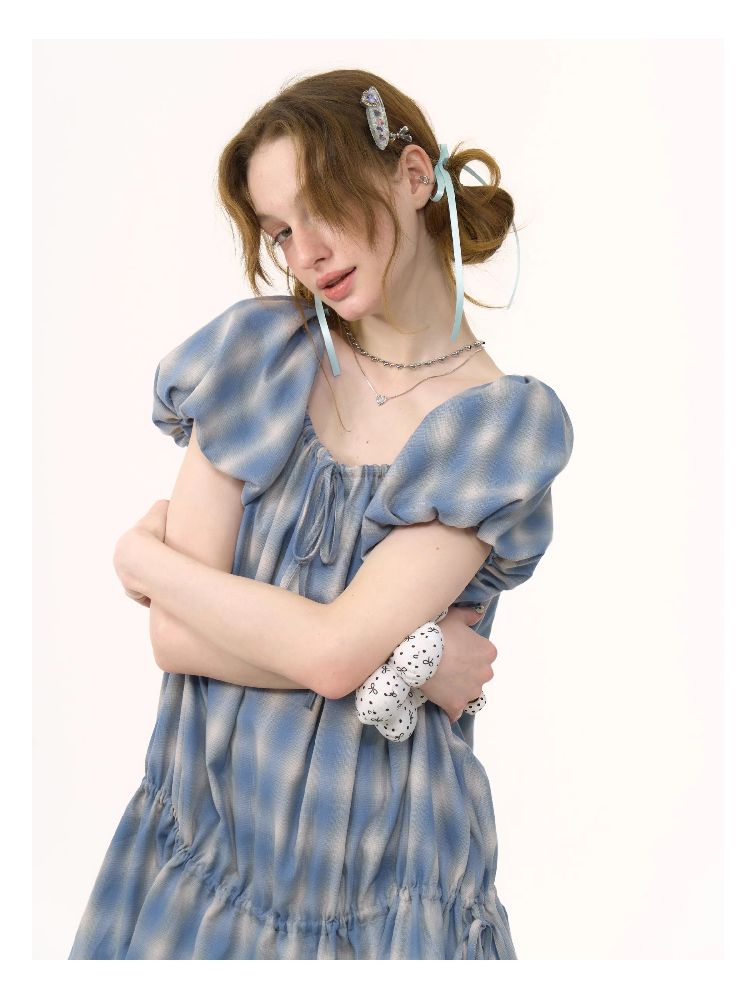 Bubble Short Sleeve Dress【s0000012222】