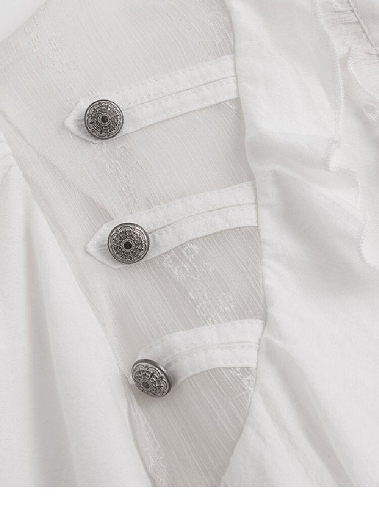Napoleon Chiffon Patchwork Shirt【s0000018103】