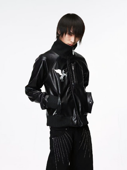 Dark Wind Star Patchwork Zip Jacket【s0000018205】
